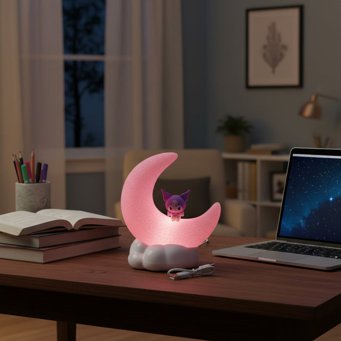 Kuromi Figure  Moon Shape Night Light