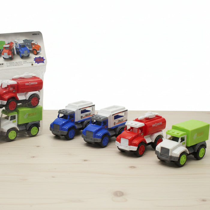 City Team Friction Truck Pack of 4
