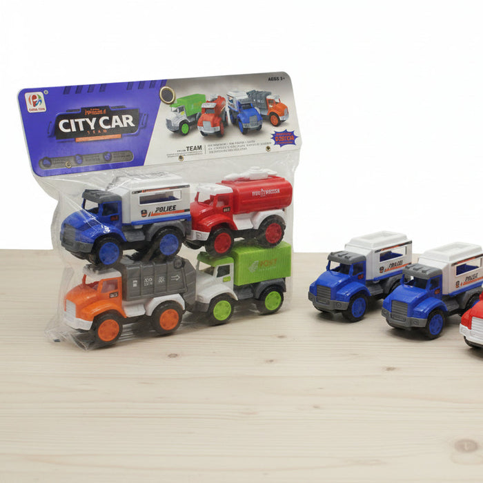 City Team Friction Truck Pack of 4