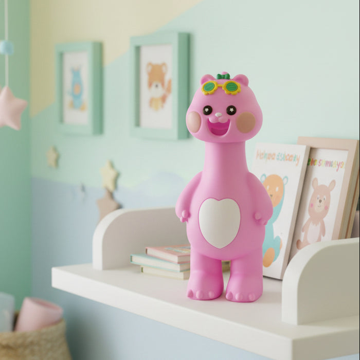 Stylized Pink Bear Rubber Chuchu