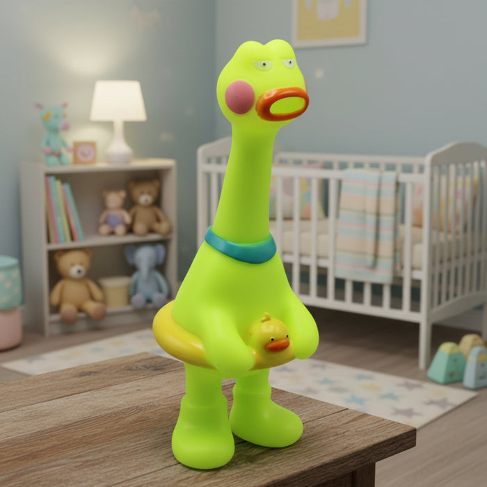 Cartoonish Green Duck Rubber Chuchu