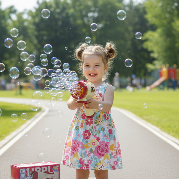 Electric Automatic Bubble Gun with Lights