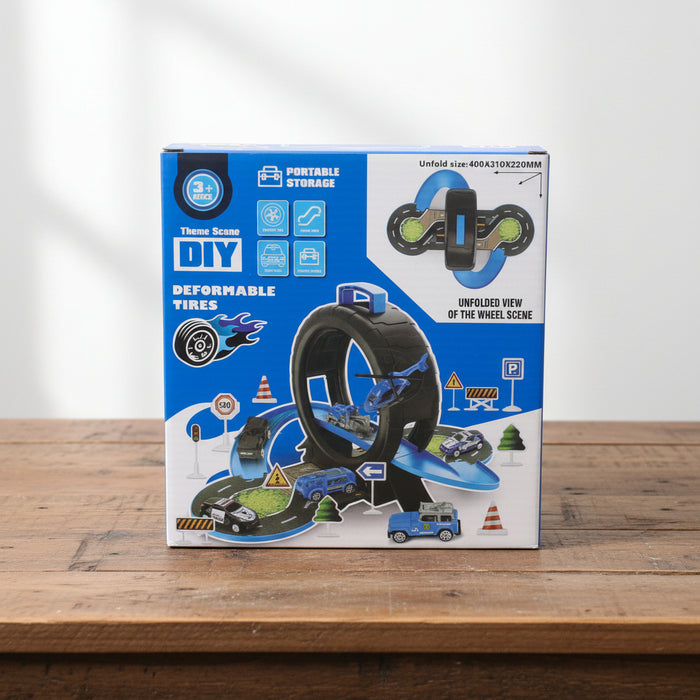 Police Truck Tires Deformable Lot