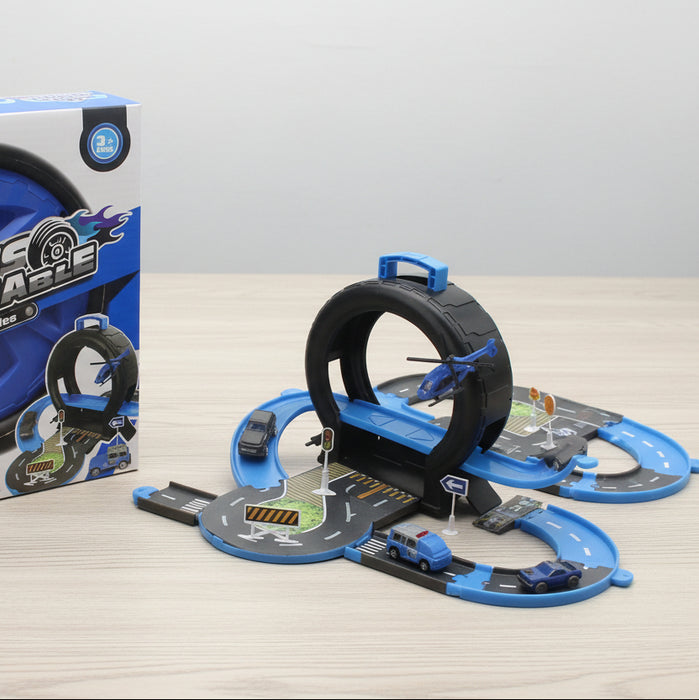Police Truck Tires Deformable Lot