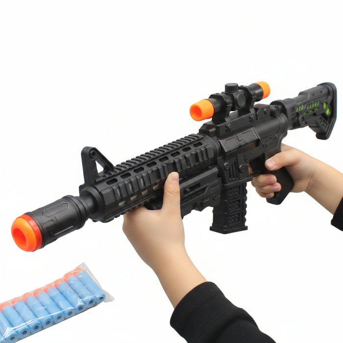 2 in 1 Shooting Fire Gun with Light & Sound