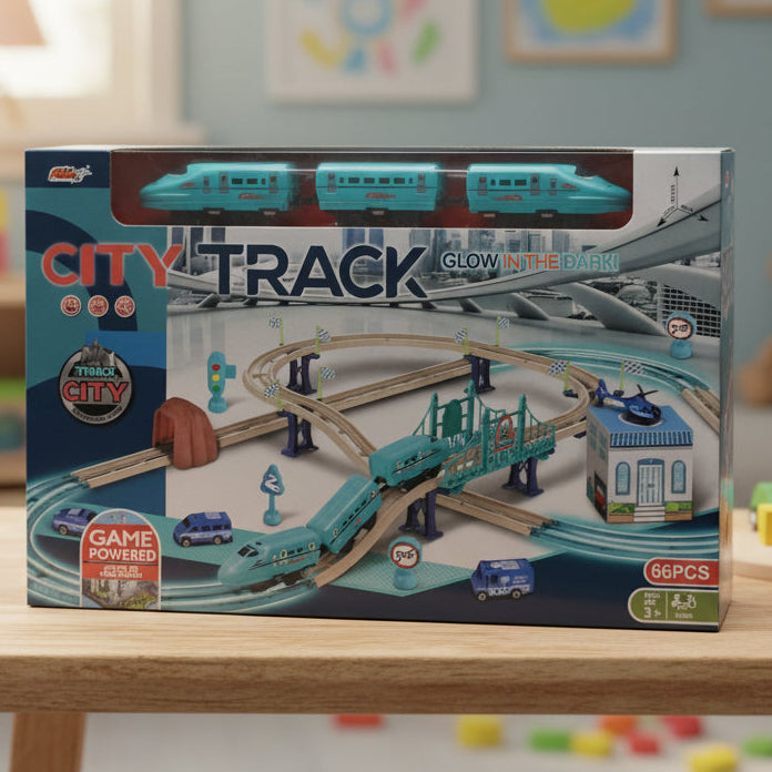 City Train Track Set 66 Pieces