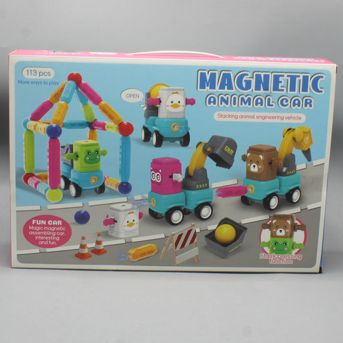 Magnetic Stacking Animals Engineering Vehicle