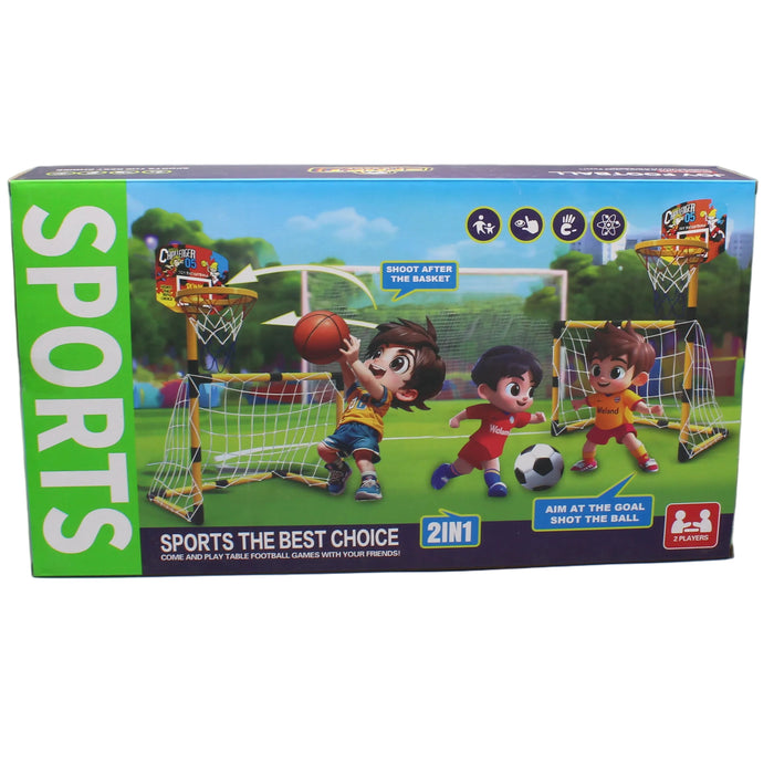 2-in-1 Soccer Goal & Basketball Play Set