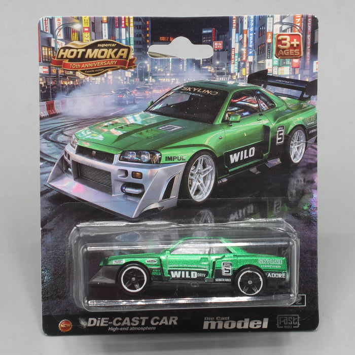 Diecast Hot Moka Nissan Skyline Green