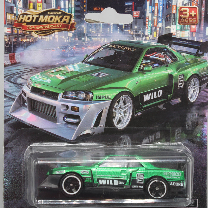 Diecast Hot Moka Nissan Skyline Green