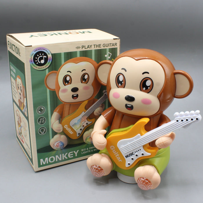 Cute Guitar Monkey with Light & Sound