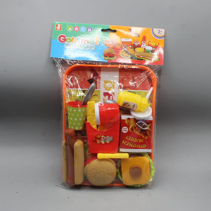 Fast Food Realistic Kitchen Set