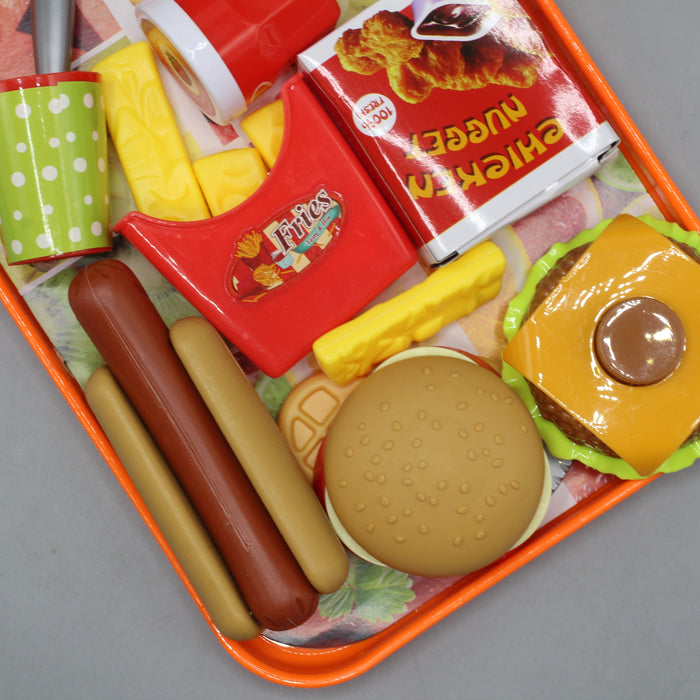 Fast Food Realistic Kitchen Set