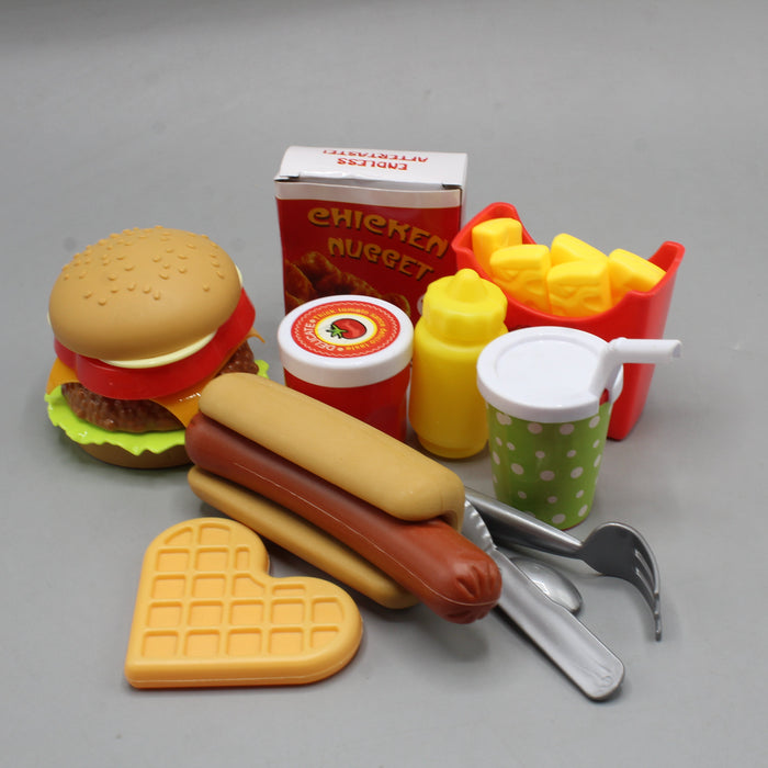 Fast Food Realistic Kitchen Set