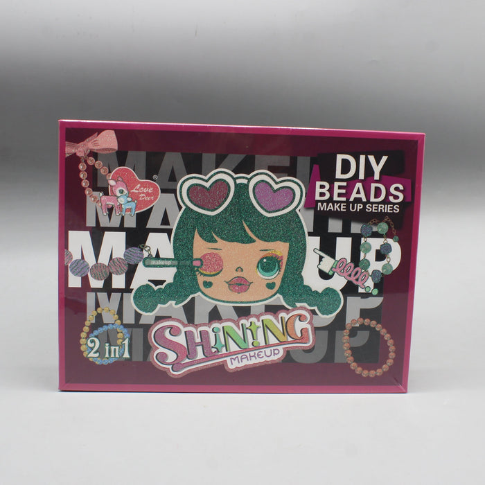 2 in 1 DIY Shining Beads & Make up Set