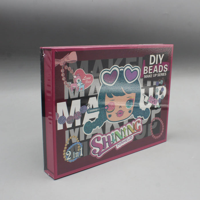 2 in 1 DIY Shining Beads & Make up Set