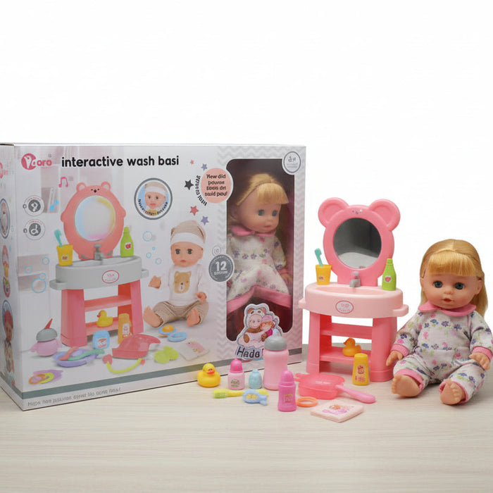 Interactive Wash Basi Doll Playset