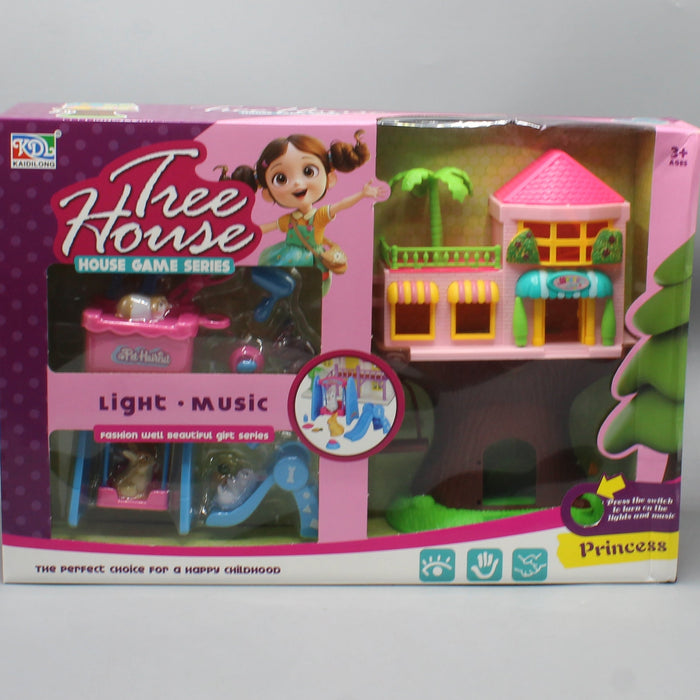 Tree Doll House Playset with Lights & Music