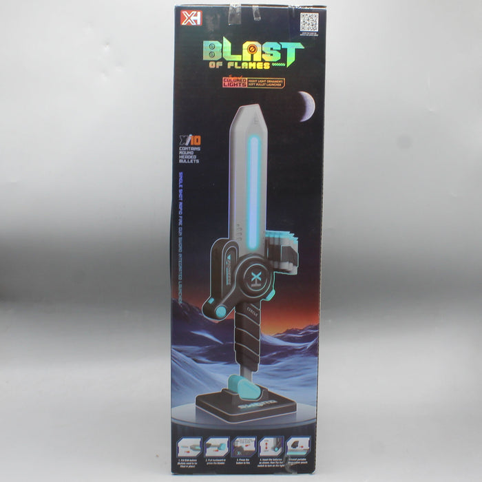 2-in-1 Kids Light up Launcher Sword