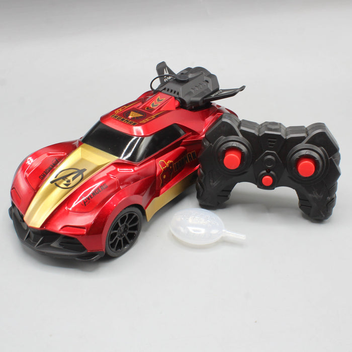 Iron-Man Theme RC Car with Lights & Spray