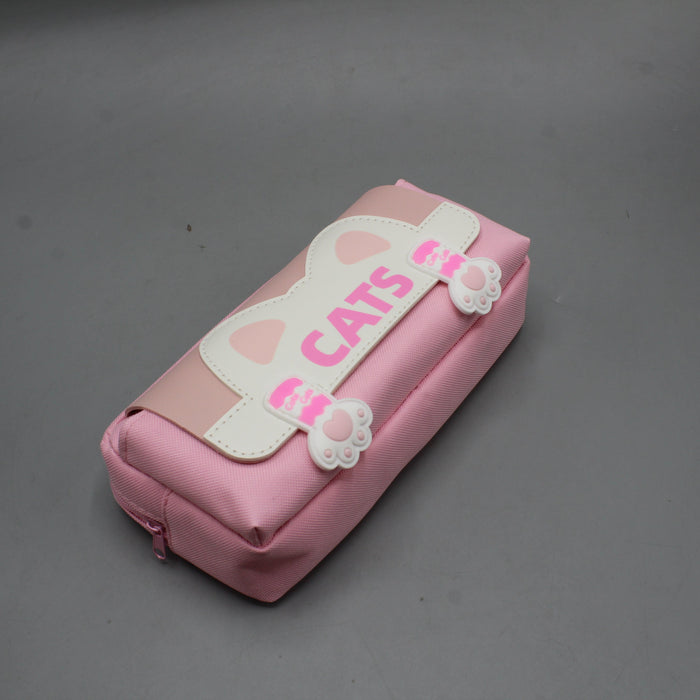 Lovely Meow Theme Geometry Pouch