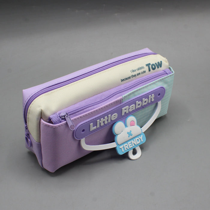 Trendy Little Rabbit Design Geometry Pouch