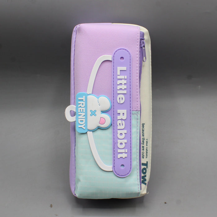 Trendy Little Rabbit Design Geometry Pouch