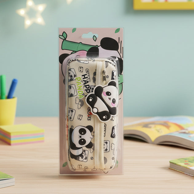 Happy Panda Design Pencil Pouch