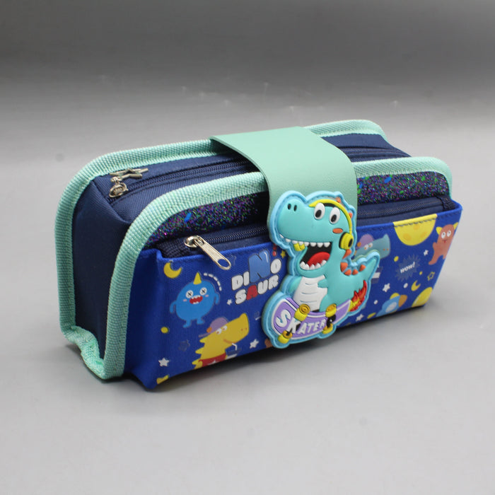 Skater Dinosaur Design Geometry Pouch