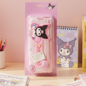 Pink Cute Kuromi Theme Pencils Pouch