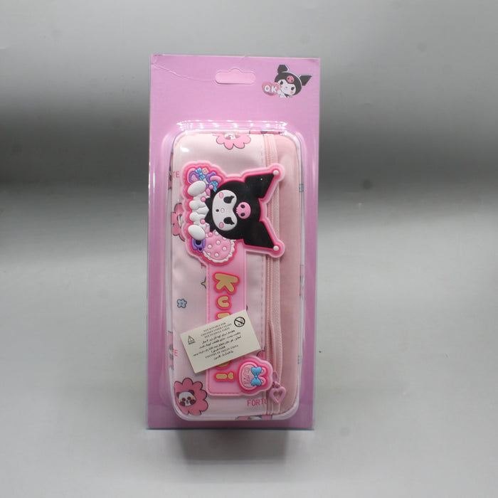 Pink Cute Kuromi Theme Pencils Pouch