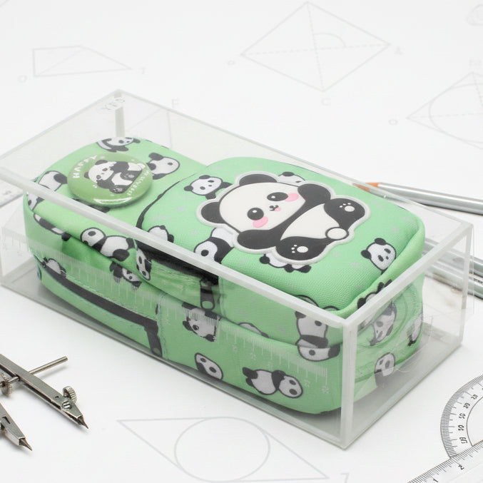 Happy Panda Style Geometry Pouch