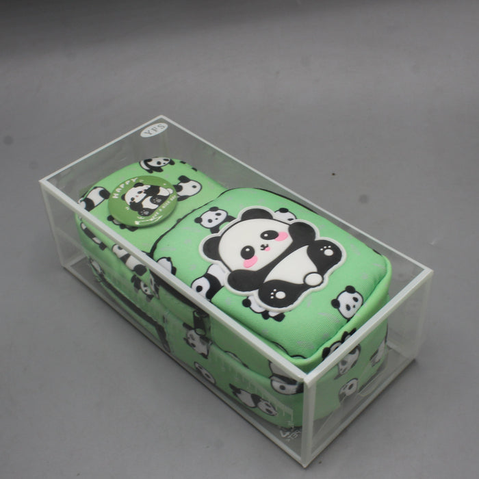 Happy Panda Style Geometry Pouch