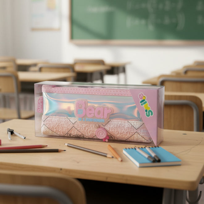 Smile Bear Design Pencil Pouch