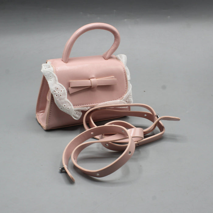 Pink Lace Design Hand Bag