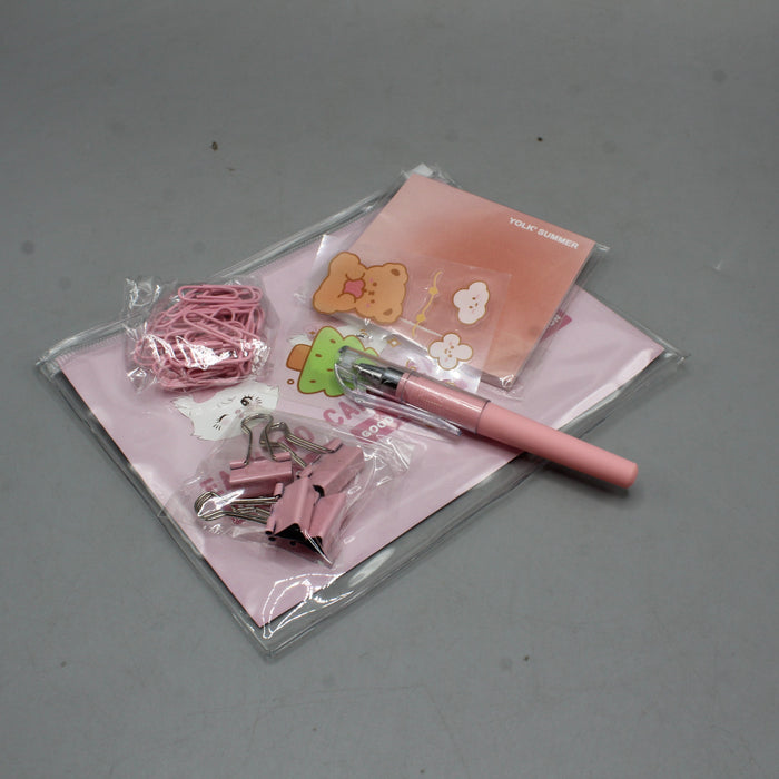 Kawaii -Style Transparent Document Bag