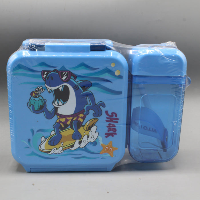 Shark Theme Lunch Box With Water Bottle