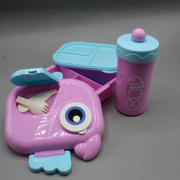 Owl Shaped Kids Bento Lunch Box with Bottle