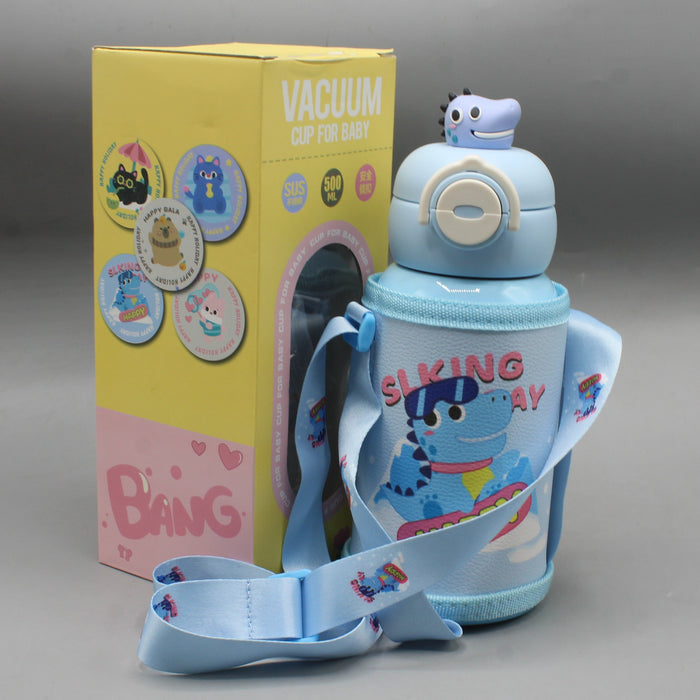 Happy Dinosaur Water Bottle With Cover