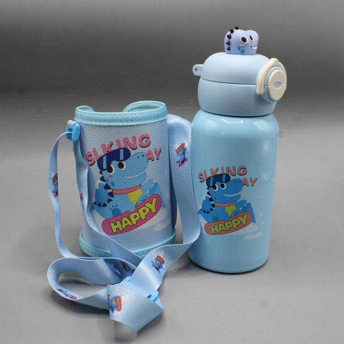 Happy Dinosaur Water Bottle With Cover
