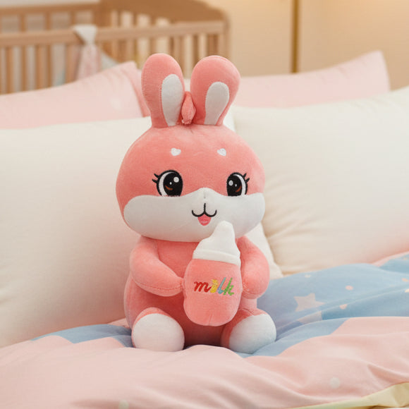 Sweet Rabbit Plush Toy with Feeder