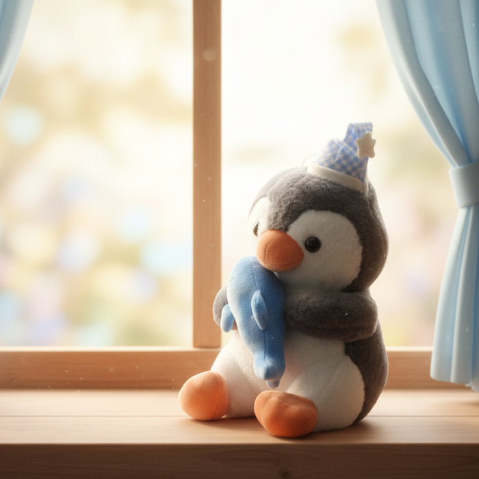 Plush Penguin with Hold Dolphin