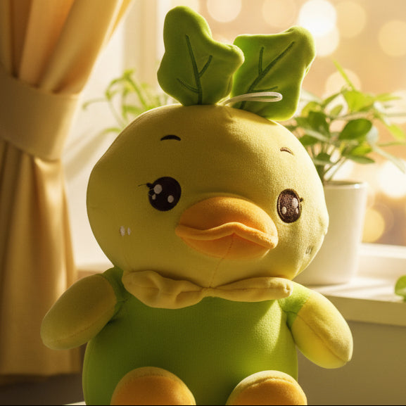 Leaf Shape Cartoon Duck Plush Toy
