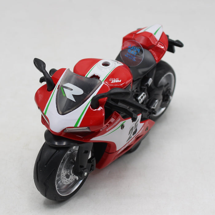 Die-Cast Metal Body Heavy Bike Assorted Colors