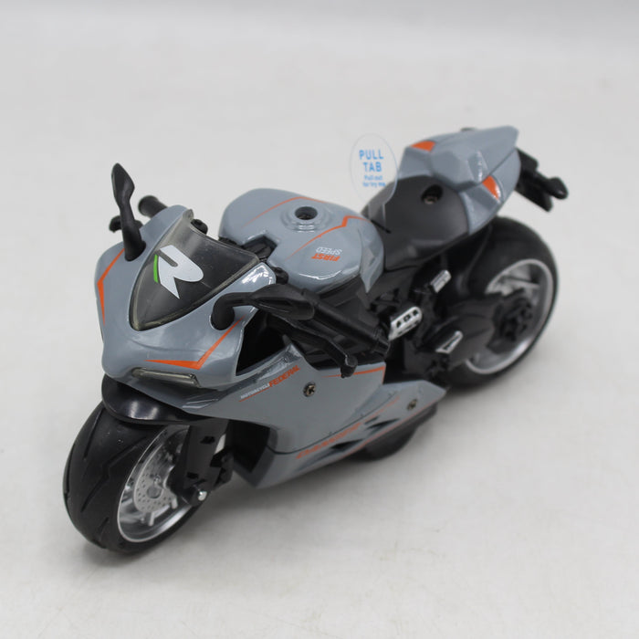 Die-Cast Metal Body Heavy Bike Assorted Colors
