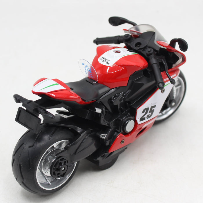 Die-Cast Metal Body Heavy Bike Assorted Colors