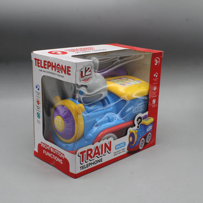 2-in-1 Musical Train Telephone with Lights