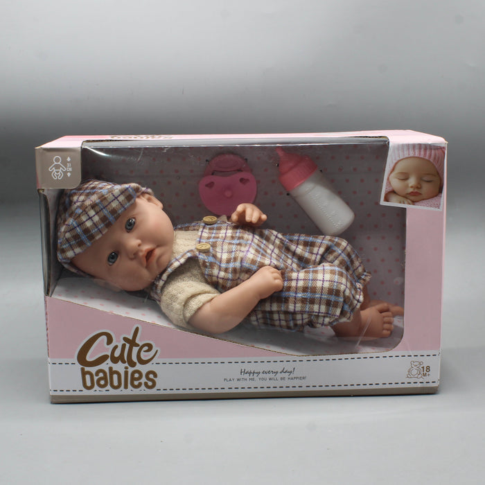 Cute Baby with Feeding Accessory