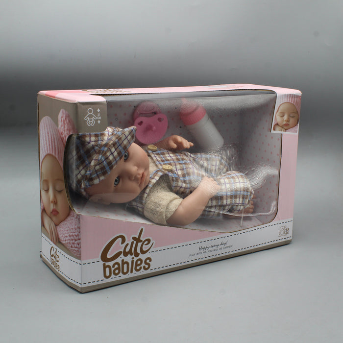 Cute Baby with Feeding Accessory