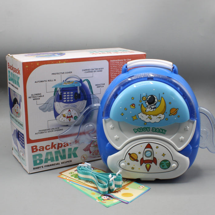 Space Theme Backpack Money Bank